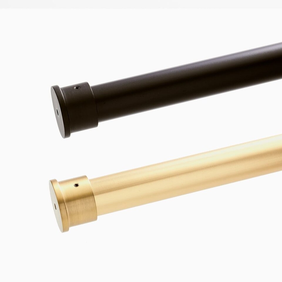 Inside Mount Curtain Rod Antique Brass west elm United Kingdom